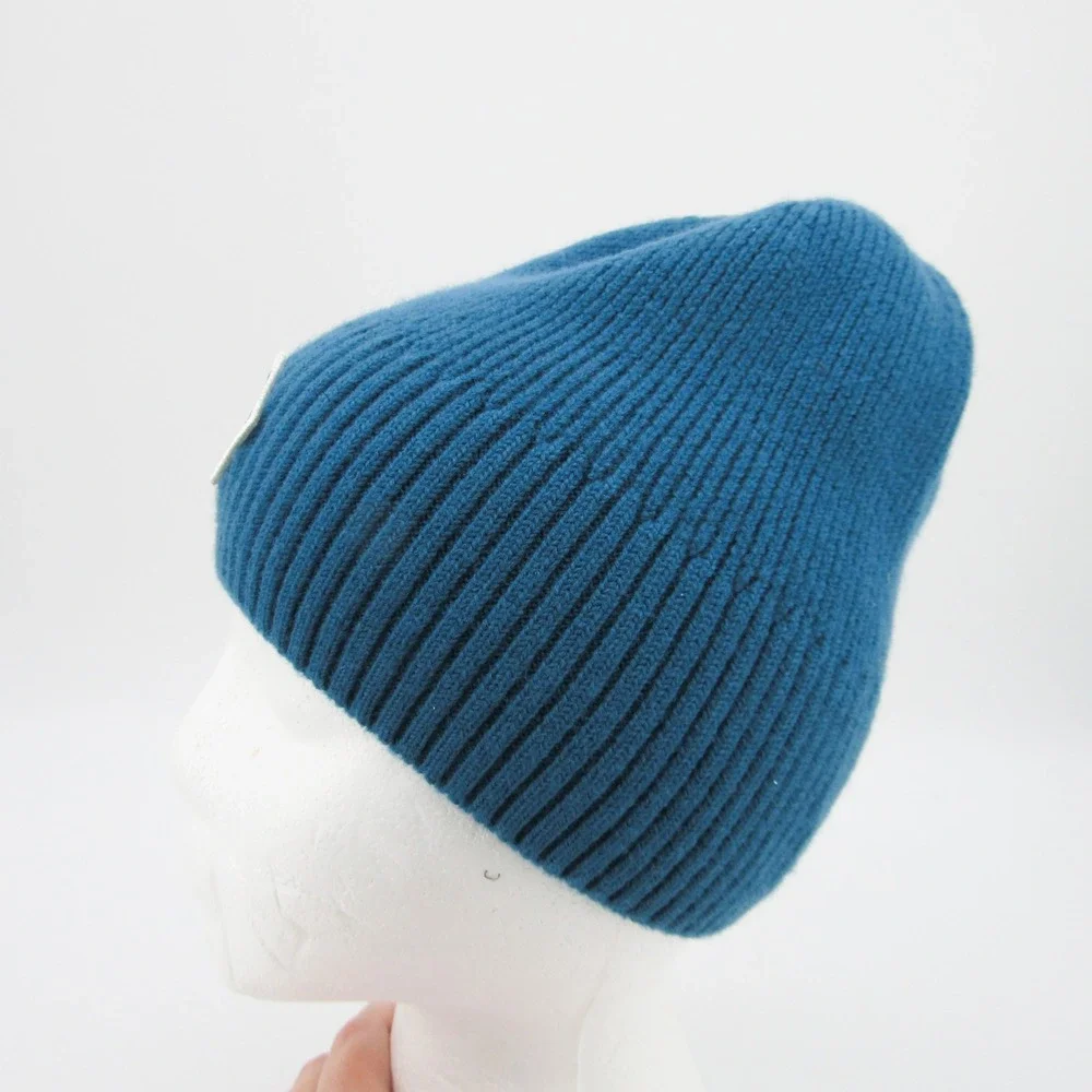 Rivian Ribbed Knit Beanie Hat Teal Blue Diamond Logo Certified EV Gear